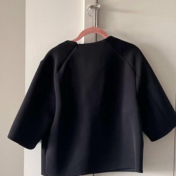 3.1 PHILLIP LIM Black Polyester Rhinestones Dress Top - Picture 3 of 3